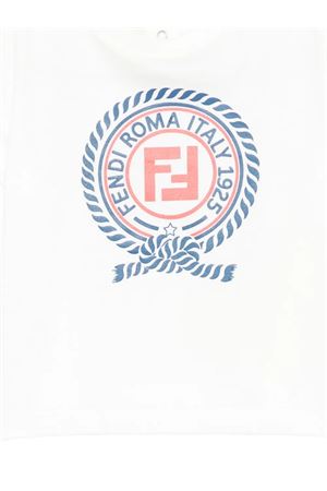 t-shirt in cotone bianco FENDI KIDS | BMI2847AJF0TU9